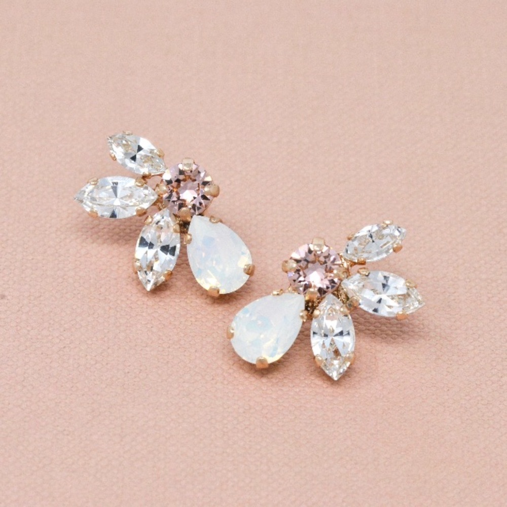 NWT Swarovski Crystal Opal rose gold earring